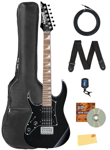 Ibanez GRGM21L RG Gio miKro Short-Scale Electric Guitar, Left Handed - Black Night w/ Gig Bag