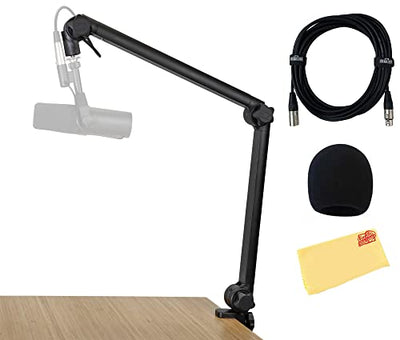 Gator Deluxe Frameworks Desktop Mic Boom Stand w/ XLR Cable