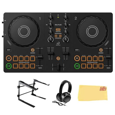 Pioneer DJ AlphaTheta DDJ-FLX2 Compact 2-Channel DJ Controller w/ Laptop Stand