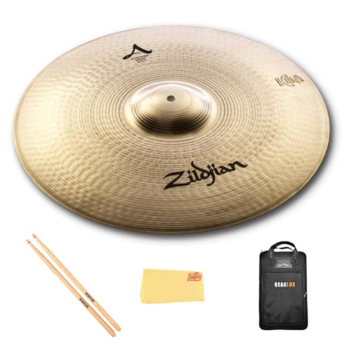 Zildjian A0485 20" A Stadium Medium Cymbals - Pair w/ Drumstick Bag