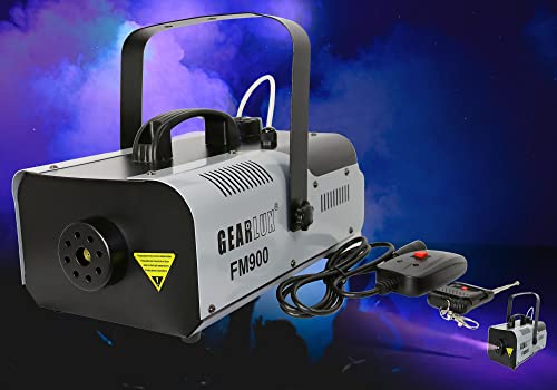 Gearlux 900-Watt Compact Fog Machine with Wire and Wireless Controls