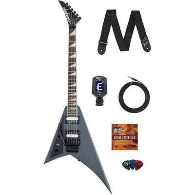 Jackson Rhoads JS32 Left-Handed Electric Guitar - Satin Gray w/ Instrument Cable