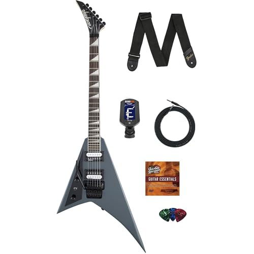 Jackson Rhoads JS32 Left-Handed Electric Guitar - Satin Gray w/ Instrument Cable