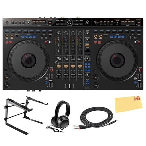 Pioneer DJ AlphaTheta DDJ-GRV6 4-Channel Performance DJ Controller w/ Laptop Stand