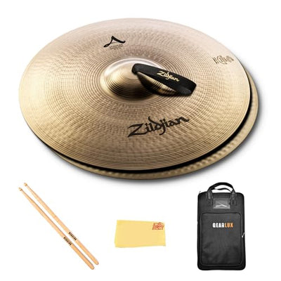 Zildjian A0497 20" A Stadium Medium Heavy Cymbals - Pair w/ Drumstick Bag