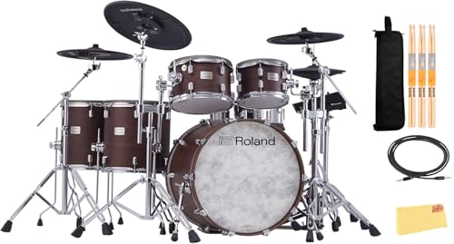 Roland VAD716 V-Drums Acoustic Design Electronic Drum Set - Satin Walnut w/ Drumstick Bag