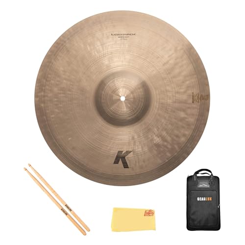 Zildjian K2215 22" K Klassisch Symphonic Cymbals, Medium Heavy - Pair w/ Drumstick Bag