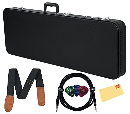 Gator GWE-ELEC Hardshell Wood Case for Electric Guitar w/ Instrument Cable