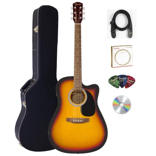 Fender FA-25CE Dreadnought Acoustic-Electric Guitar - Sunburst w/ Hard Case