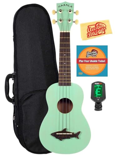 Kala MK-SS-GRN Makala Shark Soprano Ukulele - Surf Green w/ Hard Case