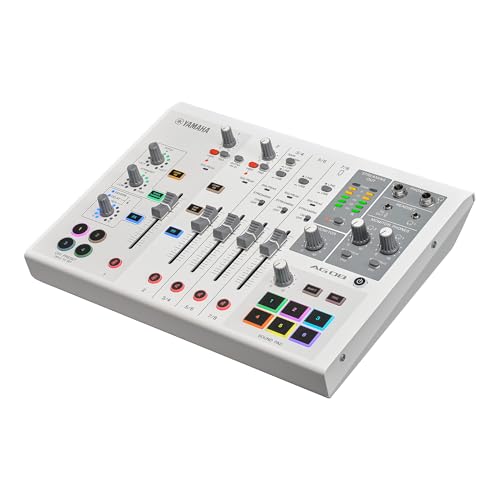 Yamaha AG08 Live Streaming 8-Channel Mixer - White
