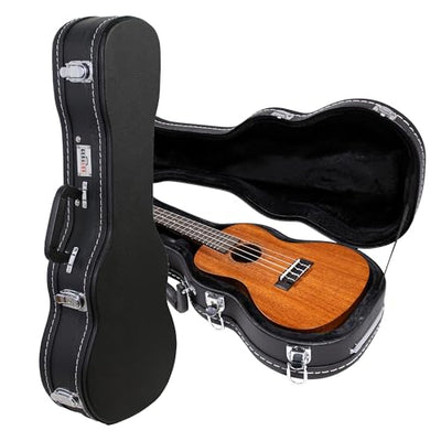 Gearlux Wooden Concert Ukulele Case - Black