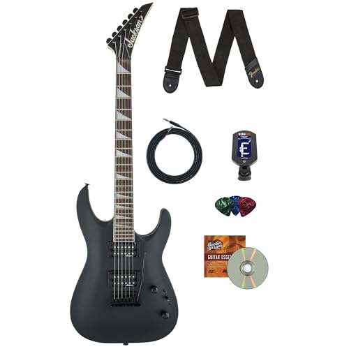 Jackson Dinky Arch Top JS22 DKA Electric Guitar - Satin Black w/ Instrument Cable