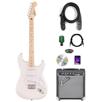 Fender Squier Sonic Stratocaster HT - Arctic White w/ Frontman 10G Amplifier