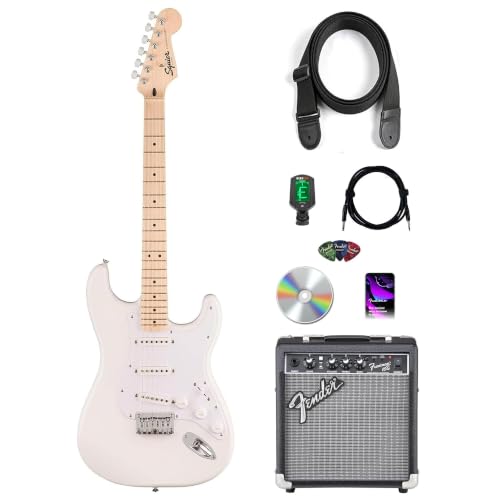 Fender Squier Sonic Stratocaster HT - Arctic White w/ Frontman 10G Amplifier