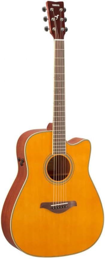 Yamaha FGC-TA TransAcoustic Dreadnought Cutaway Acoustic-Electric Guitar - Vintage Tint