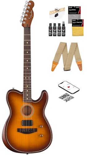 Fender Acoustasonic Standard Telecaster - Honey Burst w/ Cleaning Kit