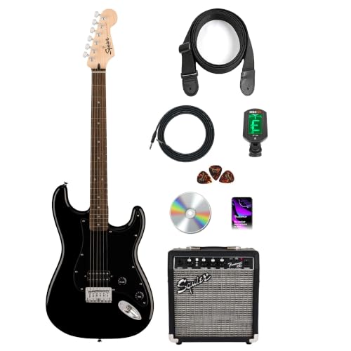 Fender Squier Sonic Stratocaster HT H - Black w/ Frontman 10G Amplifier