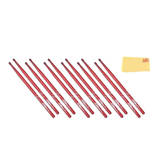Zildjian 5A Red Drumsticks - 6 Pack