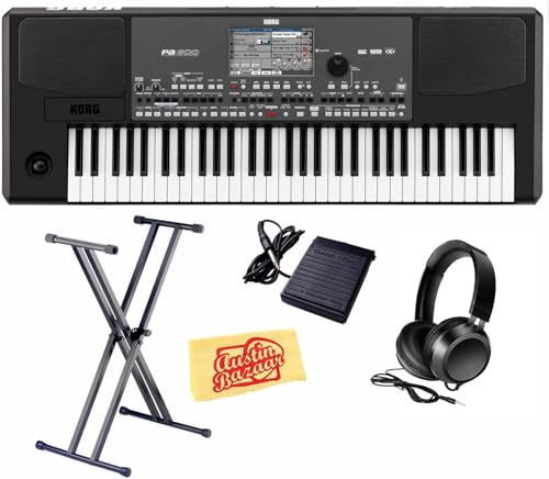 Korg PA600 61-Key Professional Arranger with Color Touchview Display w/ Adjustable Stand