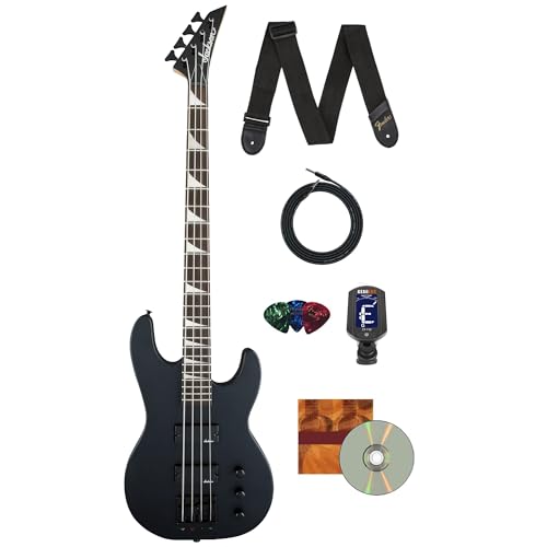 Jackson JS Series Concert Bass JS2 Bass Guitar - Satin Black w/ Instrument Cable