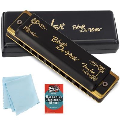 Fender Blues DeVille Harmonica - Key of F w/ Austin Bazaar Instructional Manual