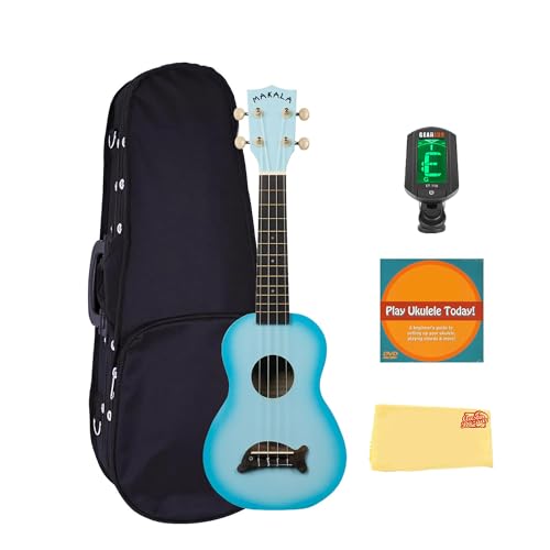Kala MK-SD-PKBURST Makala Dolphin Soprano Ukulele - Pink Burst w/ Hard Case
