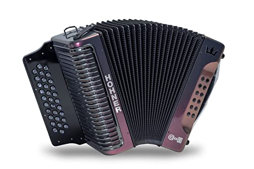 Hohner Corona C-II F/Bb/Eb Accordion - Red to Gold