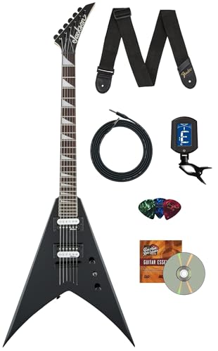 Jackson JS Series King V JS32T Electric Guitar - Gloss Black w/ Instrument Cable