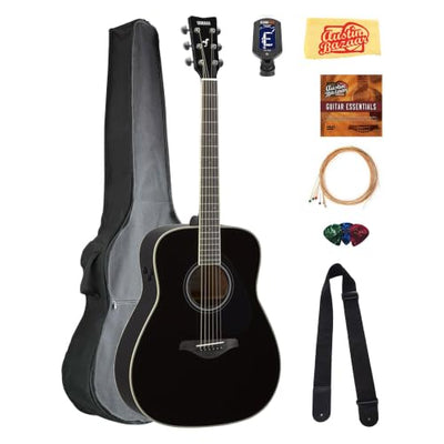 Yamaha FG-TA TransAcoustic Acoustic-Electric Guitar - Black w/ Gig Bag