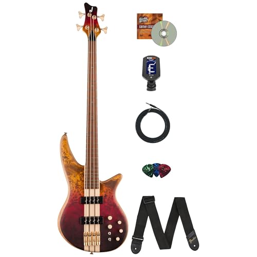 Jackson Pro Series Spectra Bass SBP IV Bass Guitar - Firestorm Fade w/ Instrument Cable