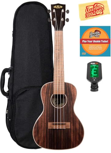 Kala KA-EBY-C Striped Ebony Concert Ukulele w/ Hard Case