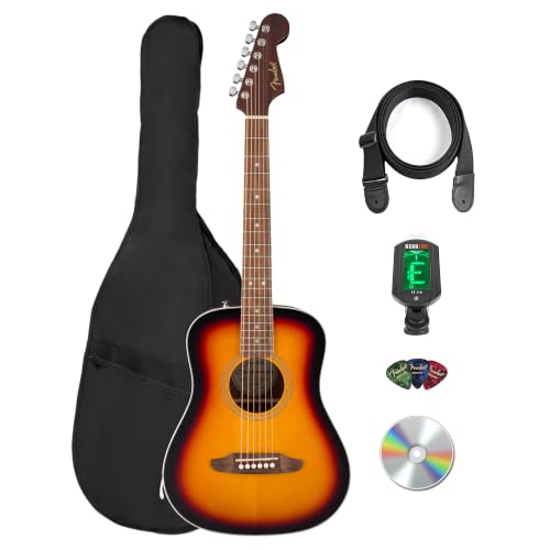 Fender California Standard Redondo Mini 3/4-Size Kids Acoustic Guitar - Sunburst w/ Gig Bag