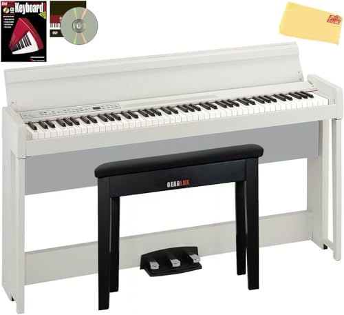 Korg C1 Air Digital Piano - White w/ Furniture Bench