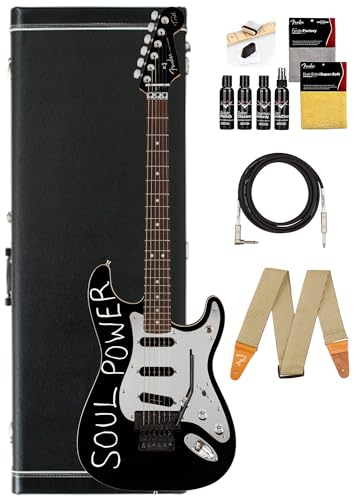 Fender Tom Morello Stratocaster - Black w/ Guitar Cleaning Kit