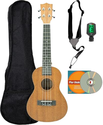 Vault UK-100 Arched Back Concert Ukulele w/ Gig Bag