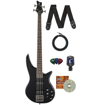 Jackson JS Series Spectra Bass JS3 Bass Guitar - Gloss Black w/ Instrument Cable