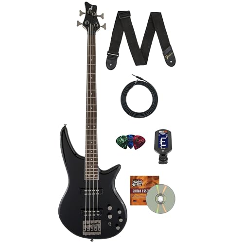 Jackson JS Series Spectra Bass JS3 Bass Guitar - Gloss Black w/ Instrument Cable