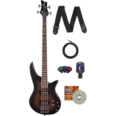 Jackson JS Series Spectra Bass JS3Q Bass Guitar - Dark Sunburst w/ Instrument Cable