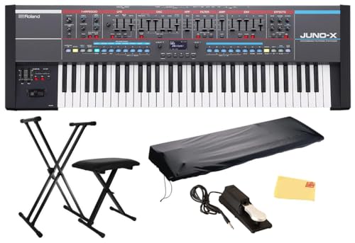 Roland Juno-X 61-Key Programmable Polyphonic Keyboard Synthesizer w/ Roland DP-10 Damper Pedal