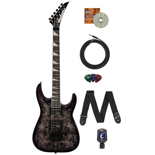 Jackson Dinky JS32 DKAP Electric Guitar - Transparent Black w/ Instrument Cable