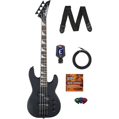 Jackson Concert Bass Minion JS1X Bass Guitar - Satin Black w/ Instrument Cable