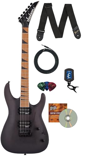 Jackson JS Series Dinky Arch Top JS24 DKAM Electric Guitar - Black Stain w/ Instrument Cable