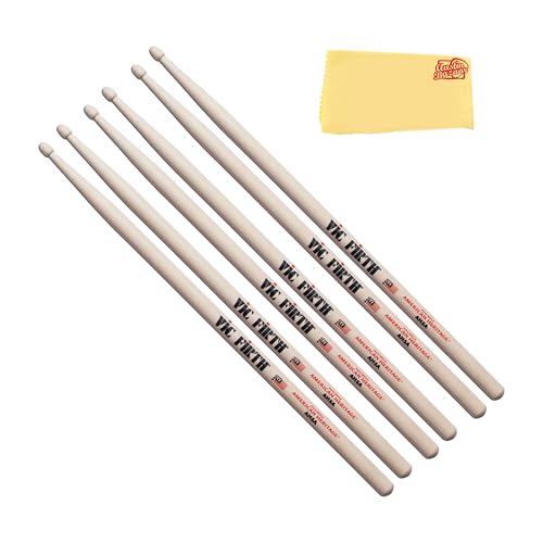 Vic Firth American Heritage 5A Wood Tip Drumsticks - 3 Pack