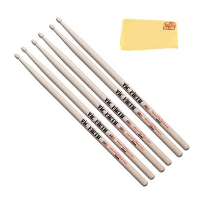 Vic Firth American Heritage 5A Wood Tip Drumsticks - 3 Pack