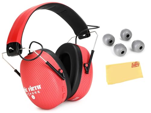 Vic Firth Bluetooth Isolation Headphones - Red w/ Practice Tips
