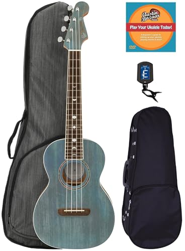 Fender Dhani Harrison Tenor Ukulele - Turquoise w/ Hard Case