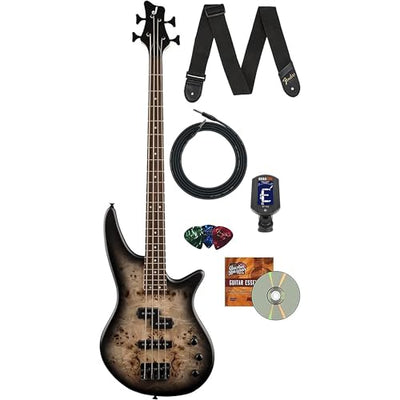 Jackson JS Series Spectra Bass JS2P Bass Guitar - Black Burst w/ Instrument Cable