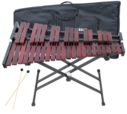 Gearlux 37-Key Wooden Xylophone with Mallets, Stand, and Gig Bag