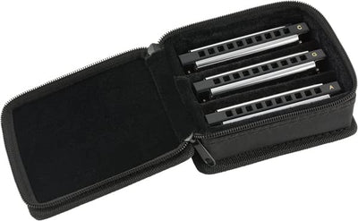 Fender Blues Deluxe Harmonica 3 Pack - Keys A, C, G w/ Carrying Case